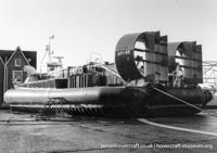 AP1-88 hovercraft at the Hovertravel maintenance hangar